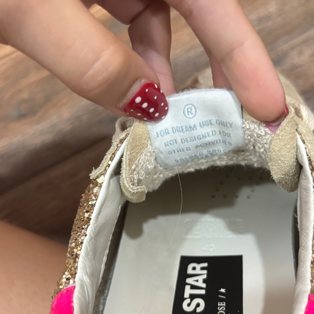 Golden Goose Glitter Sneakers - Gold and Pink - Picture 5 of 6